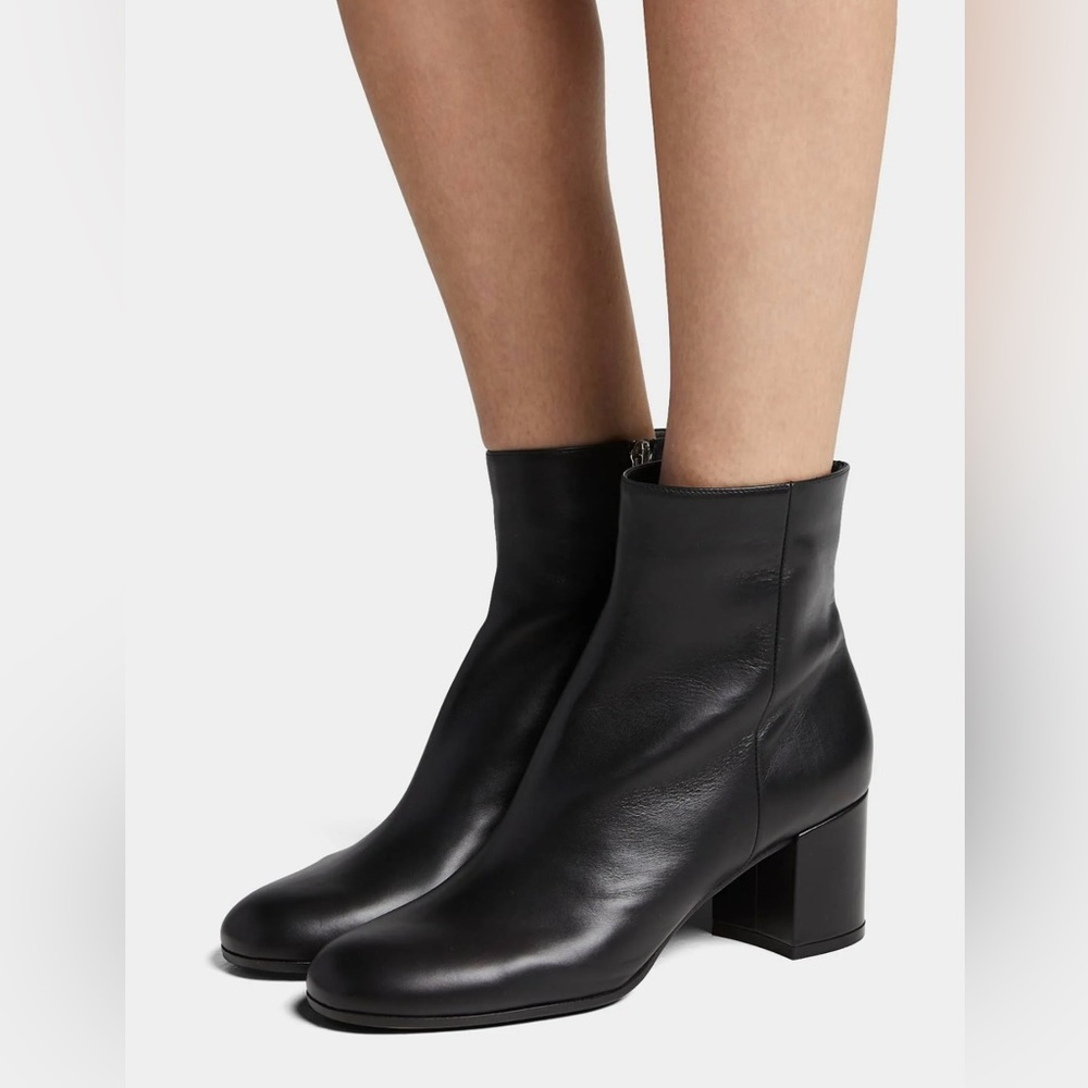 Gianni Rossi Black Smooth Calf Skin Ankle Booties